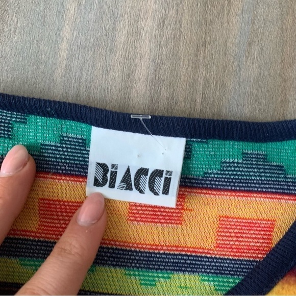 Vtg 80s 90s Biacci geometric aztec print fleece jacket - Picture 4 of 6